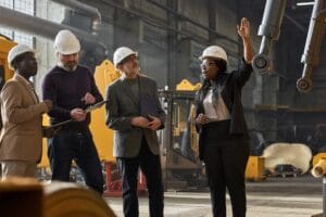 businesswoman presenting the equipment to colleagu 2025 02 11 15 35 45 Y754L4D